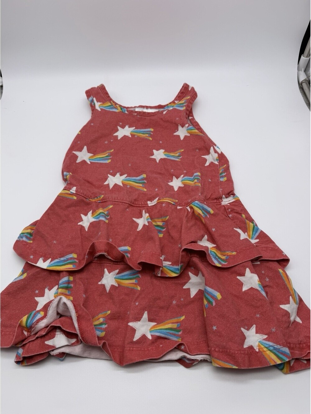 Hanna Andersson Sleeveless Playground Dress Shooting Stars Rainbow 3T